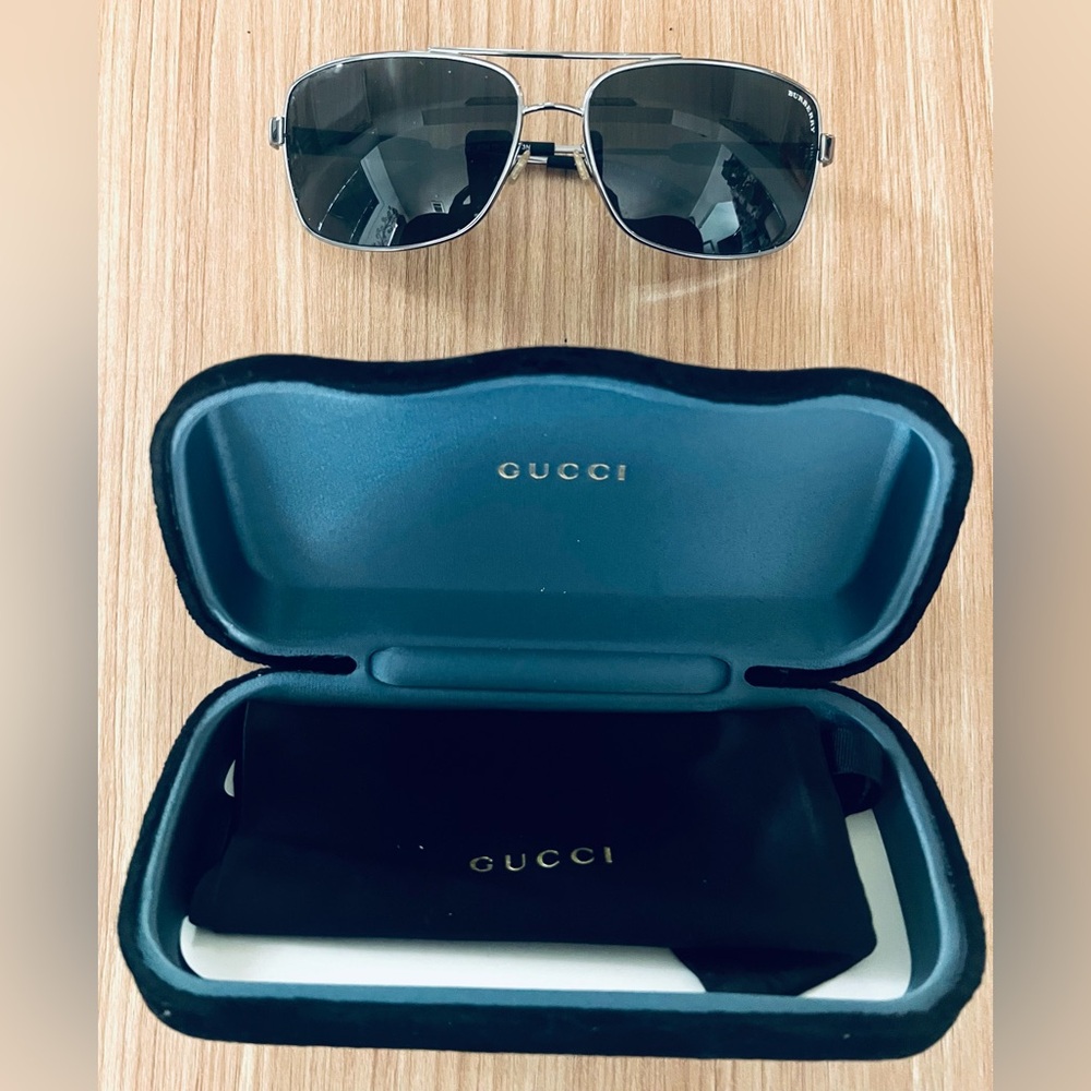 Burberry Gray Aviator Sunglasses
